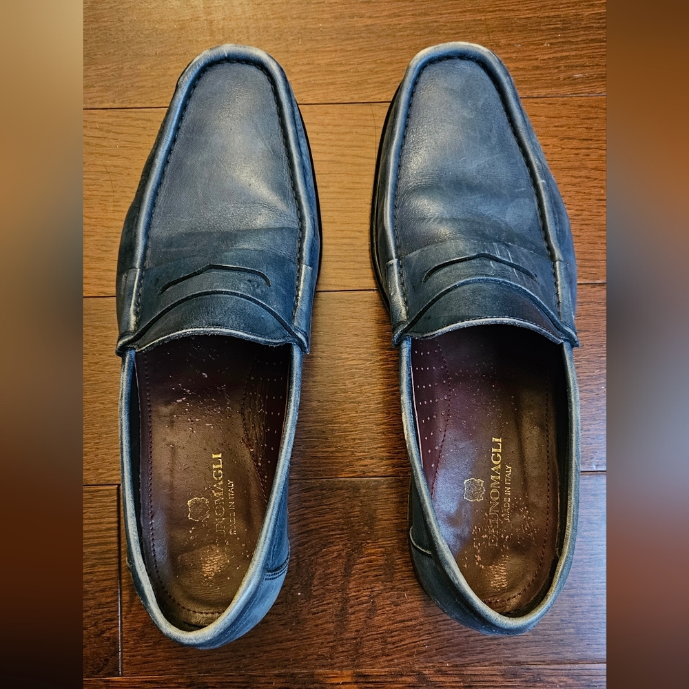 Bruno Magli Loafers, Teal. Size 9.5